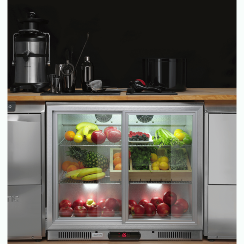 Product photo CANDOUR bar cooler 198L with sliding door, 900x520x(H)835mm 5