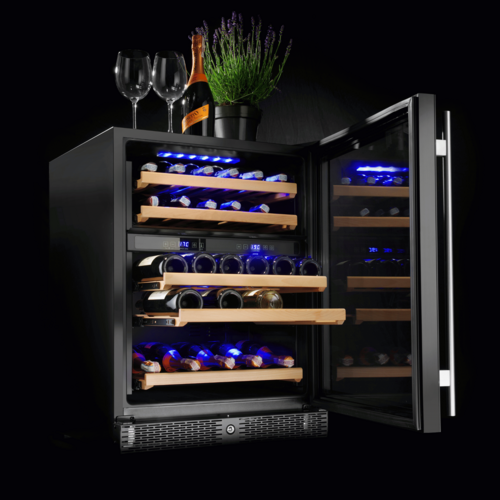 Product photo Dual zone wine refrigerator, 133 l, glass door, 595x588x(h)820mm 2