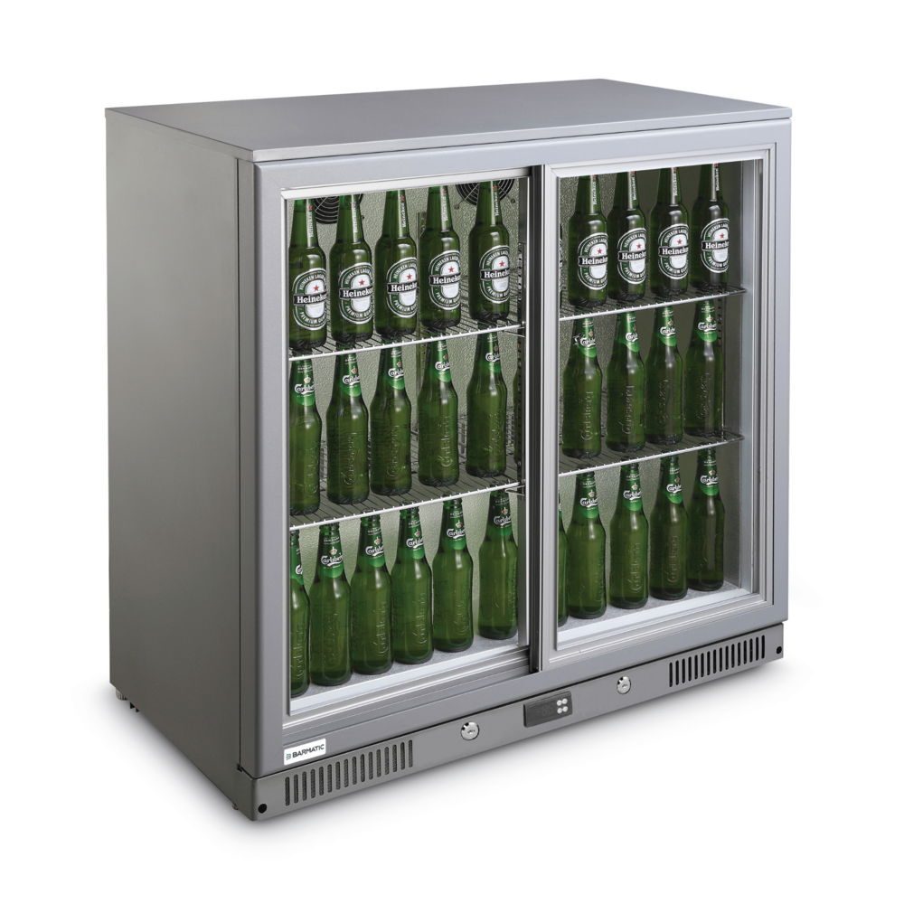 Product photo CANDOUR bar cooler 198L with sliding door, 900x520x(H)835mm
